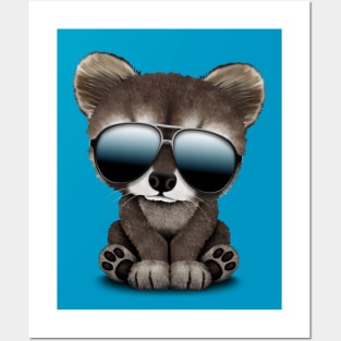 Cool Baby Raccoon Wearing Sunglasses Posters and Art